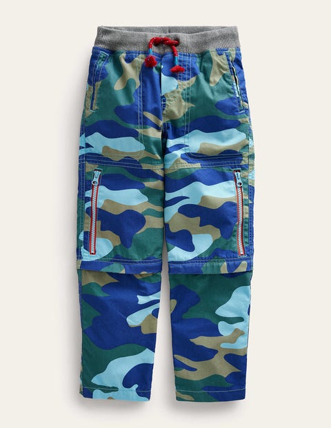 blue camo cargo trousers | Dewy Couture