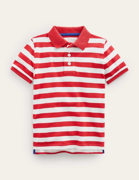 Pique Polo Shirt Red Boys Boden