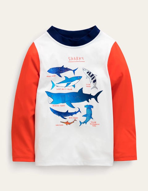 Fun Rash Vest Natural Boys Boden