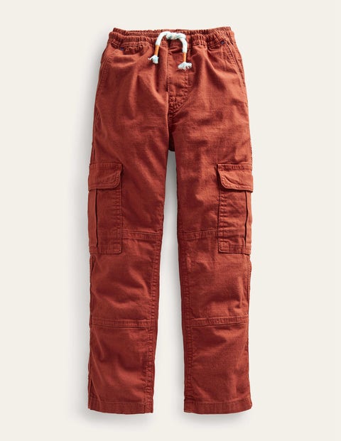 Cargo Pull-on Trousers Brown Boys Boden