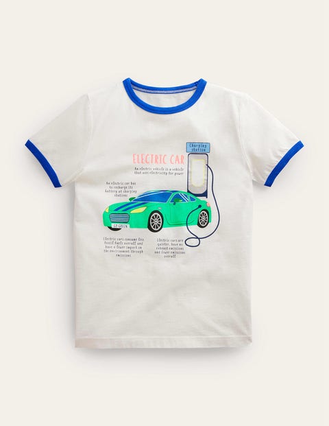 Transport Foil T-shirt Blue Girls Boden