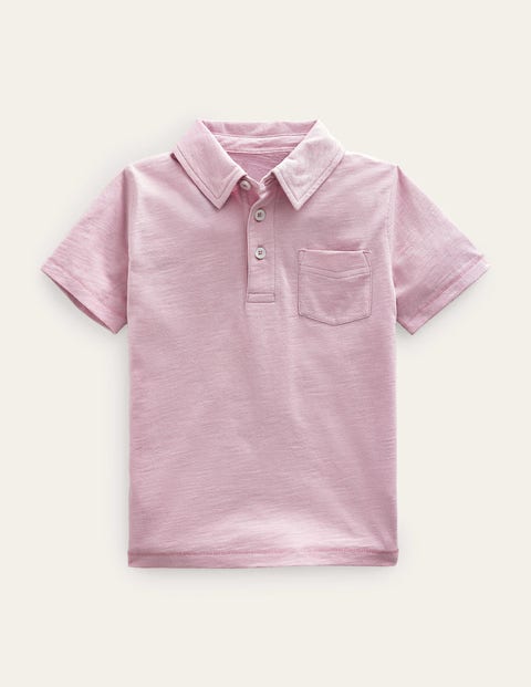 Slubbed-Jersey Polo Shirt Pink Boys Boden