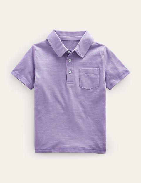 Slubbed-Jersey Polo Shirt Purple Boys Boden