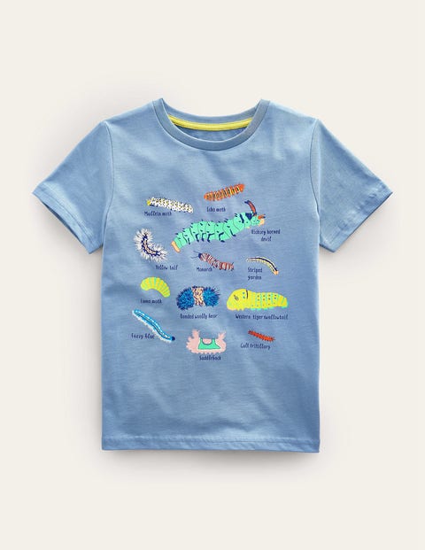 Animal Education T-shirt Blue Girls Boden