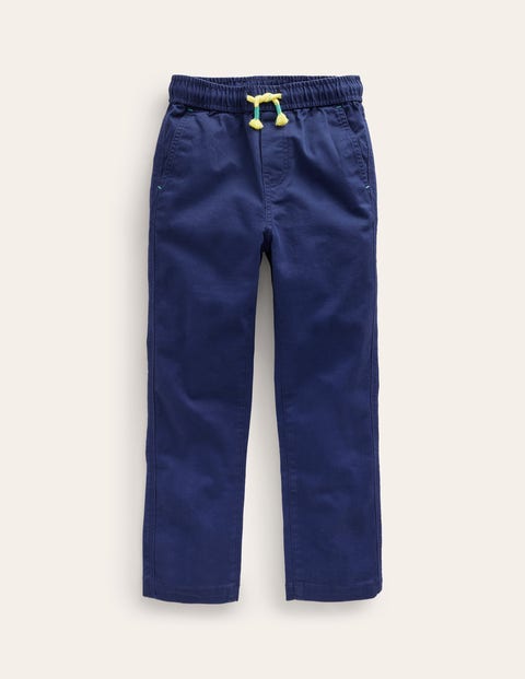 Slim Pull-On Trousers Navy Boys Boden