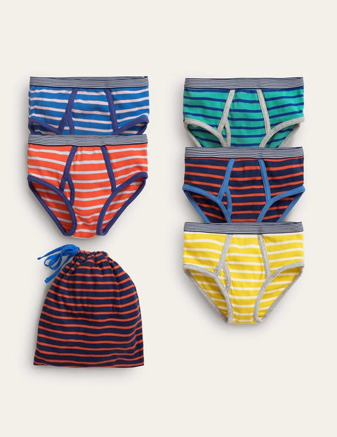 Boden Kids' Underwear 5 Pack Multi Stripe Boys