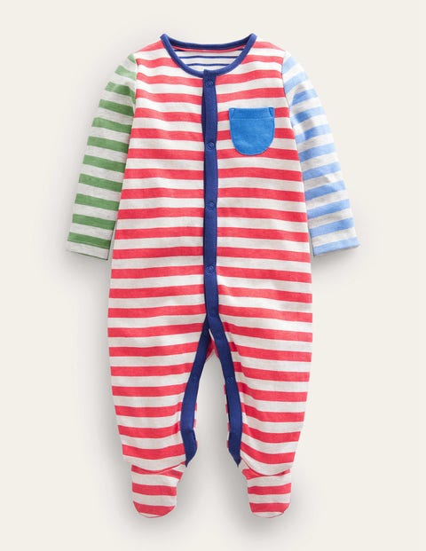 GOTS Hotchpotch Sleepsuit Multicouloured Baby Boden