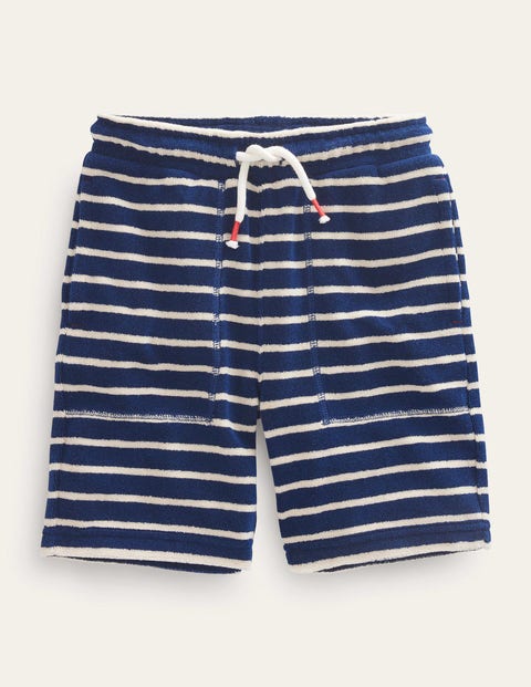Towelling Sweat Shorts Navy Boys Boden