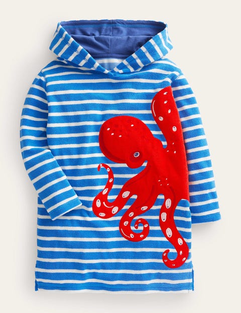 Applique Towelling Throw-on Blue Boys Boden