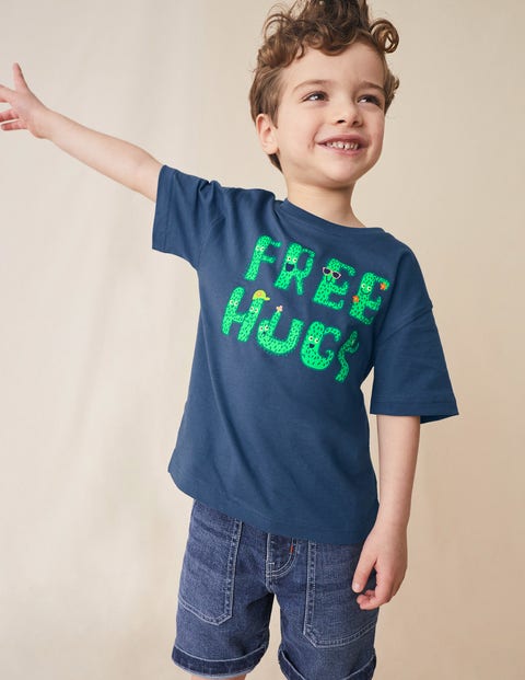 Graphic T-shirt - Robot Blue Free Hugs | Boden US