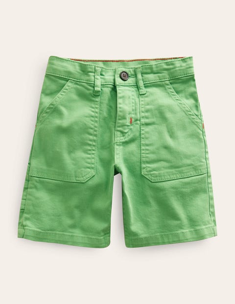 Canvas Carpenter Shorts Green Boys Boden