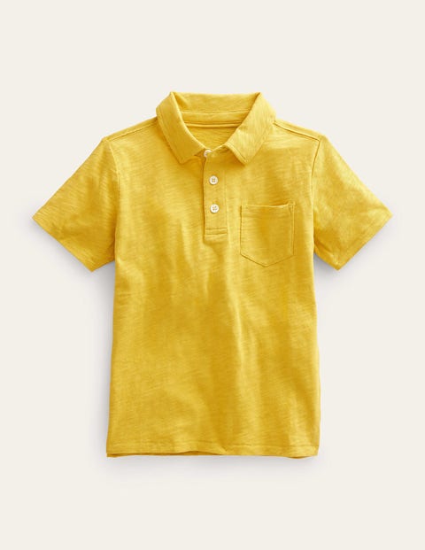 Slubbed-Jersey Polo Shirt yellow Boys Boden