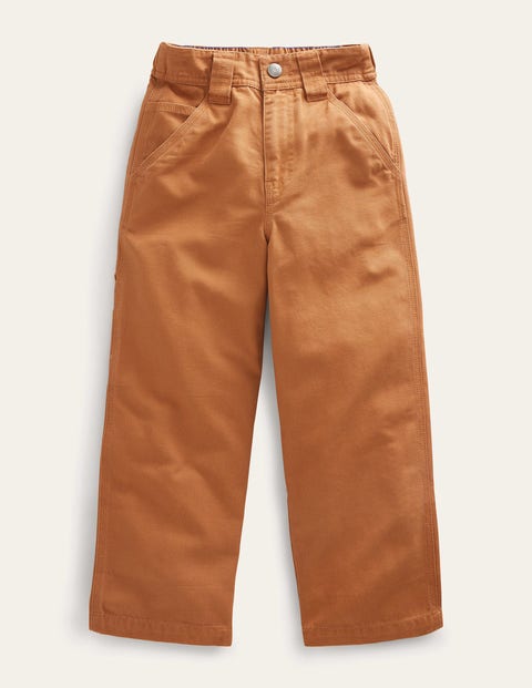 Canvas Trousers Brown Boys Boden
