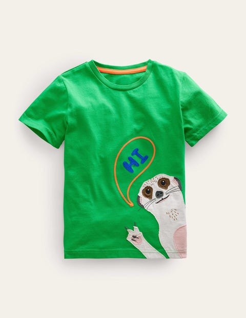 Front-and-Back T-shirt Green Girls Boden