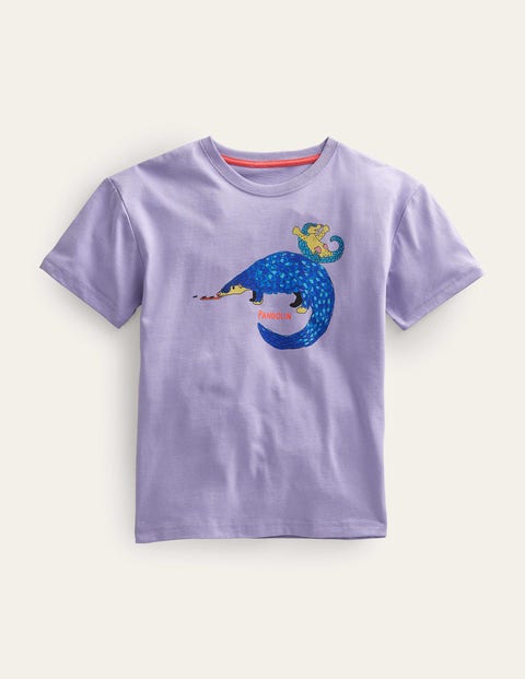Printed Relaxed T-shirt Purple Girls Boden
