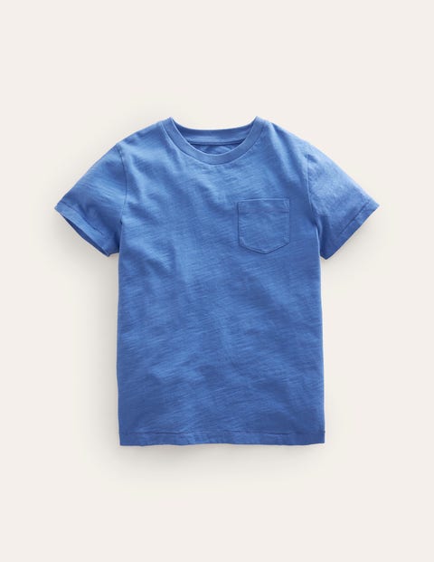 Mini Boden Kids' Washed Slub T-shirt Delft Blue Girls Boden