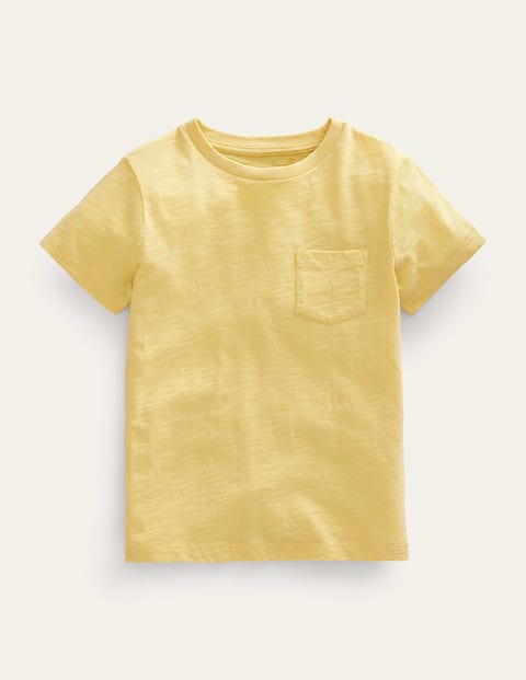 Washed Slub T-shirt Yellow Girls Boden