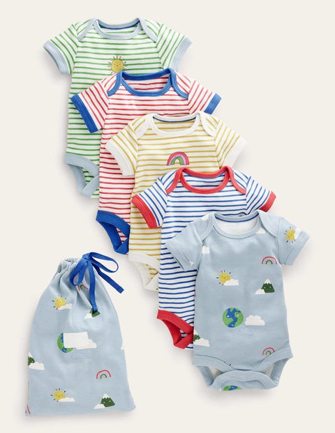5 Pack Bodies Multicouloured Baby Boden