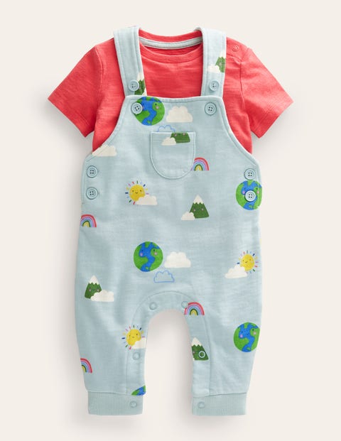 Jersey Dungaree Set Multicouloured Girls Boden