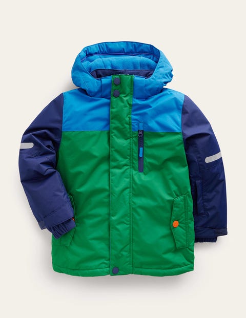 Mini Boden Kids' All-weather Waterproof Jacket Green / Blue / Navy Boys Boden