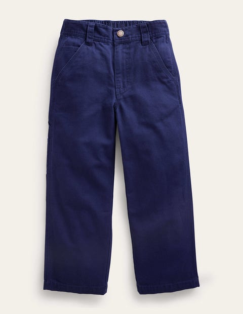 Canvas Trousers Navy Boys Boden