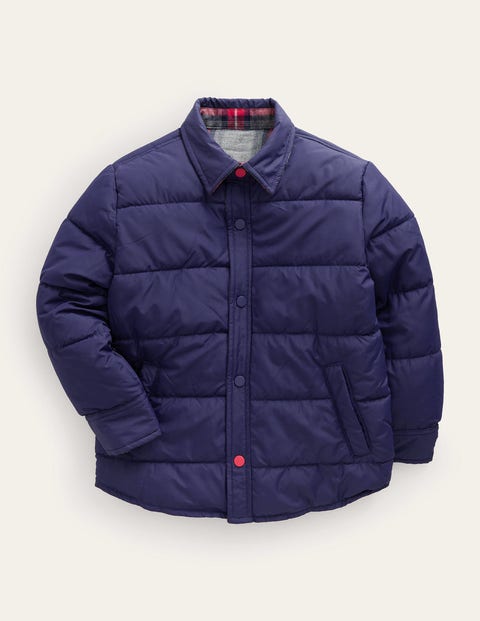 Reversible Quilted Shacket Blue Boys Boden