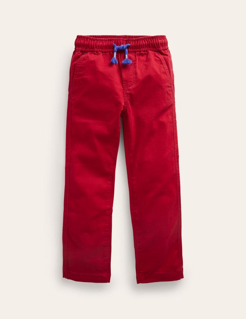 Slim Pull-On Trousers Red Boys Boden