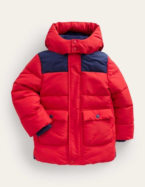 Lined Padded Winter Coat Red Boys Boden