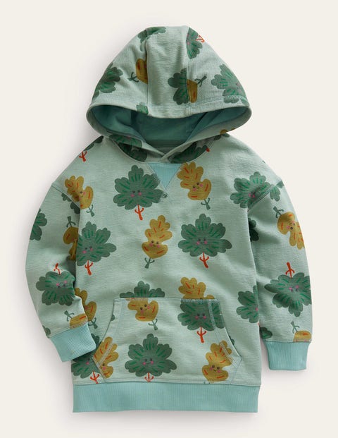 Printed Hoodie Green Baby Boden