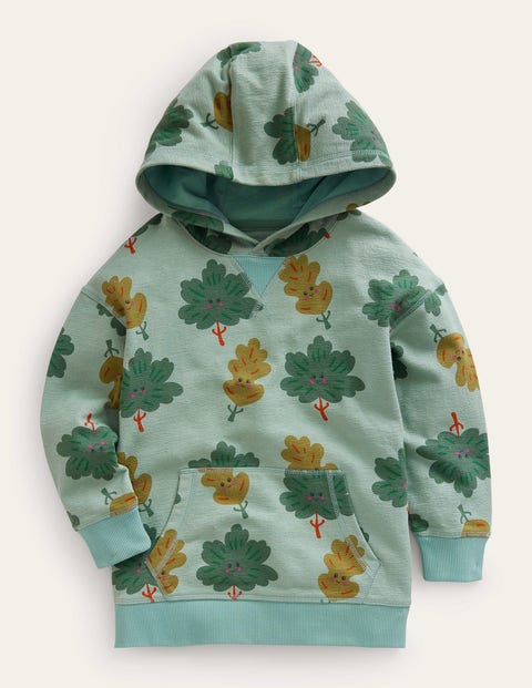 Printed Hoodie Green Trees Baby Boden, Green Trees