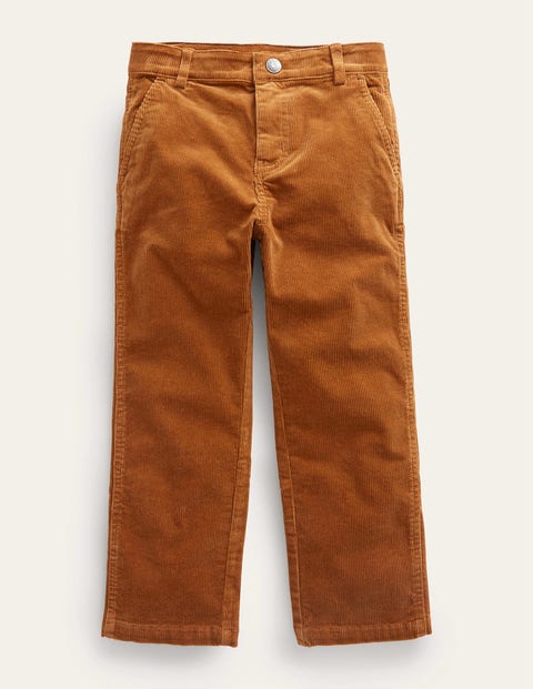 Mini Boden Kids' Relaxed Cord Trousers Butterscotch Brown Boys Boden