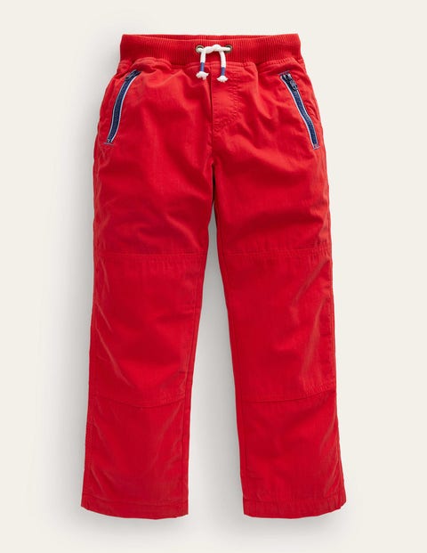 Cosy Lined Trousers Red Boys Boden