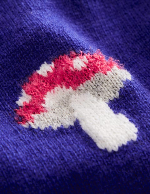 Wow All Over Jacquard Sweater - Bluing | Boden US