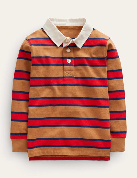 Classic Rugby Shirt Brown Boys Boden