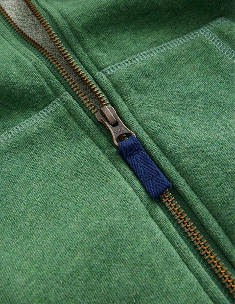Perfect Zip Through Hoodie - Green Marl