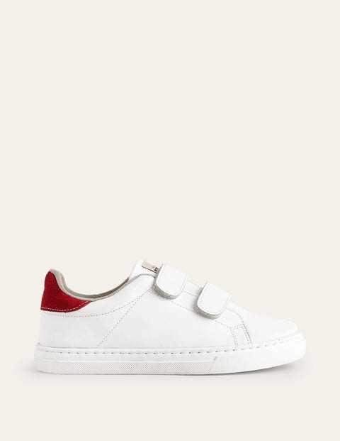 Leather Double Strap Low Top White Girls Boden