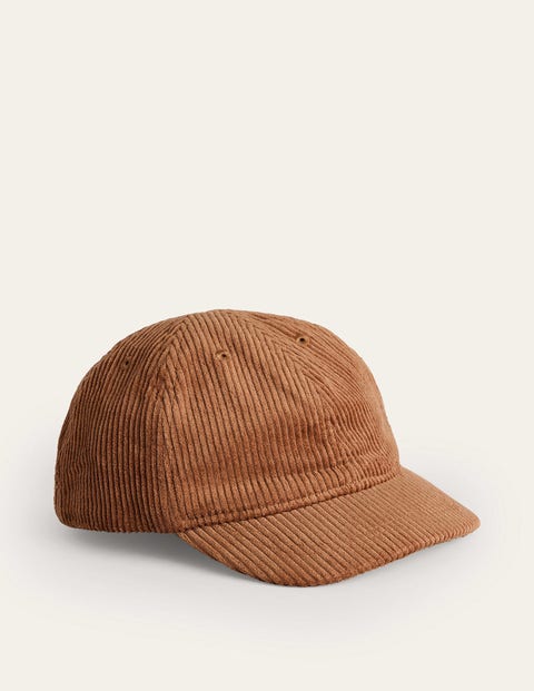 Boden Kids' Corduroy Cap Butterscotch Brown Girls