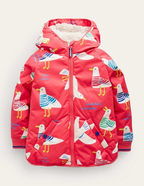 Sherpa Lined Anorak Red Girls Boden