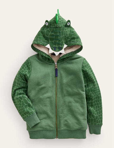 Mini Boden Novelty Hoodie Green Crocodile Baby Boden