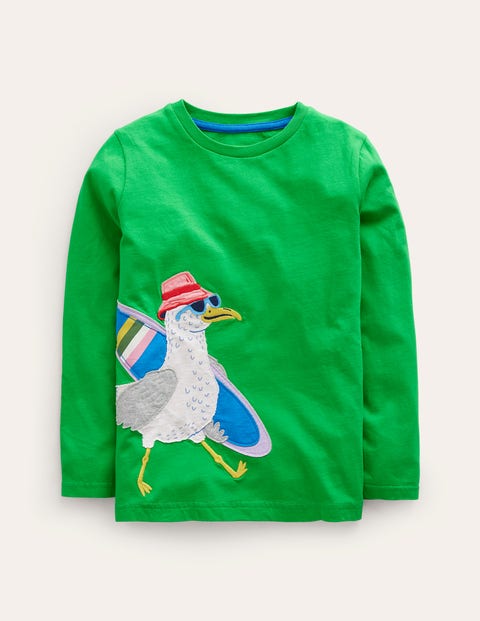 Seagull Logo Top - Ming Green Seagull | Boden US