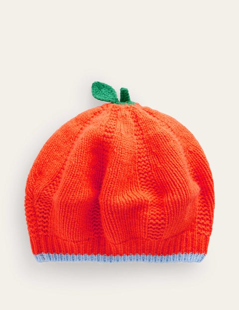 Boden Kids' Knitted Beret Orange Pumpkin Girls