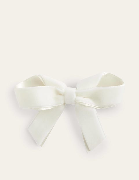 Large Bow Hair Clip Ivory Girls Boden