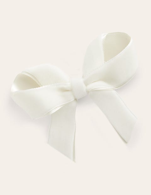 Boden Kids' Large Bow Hair Clip Ivory Girls