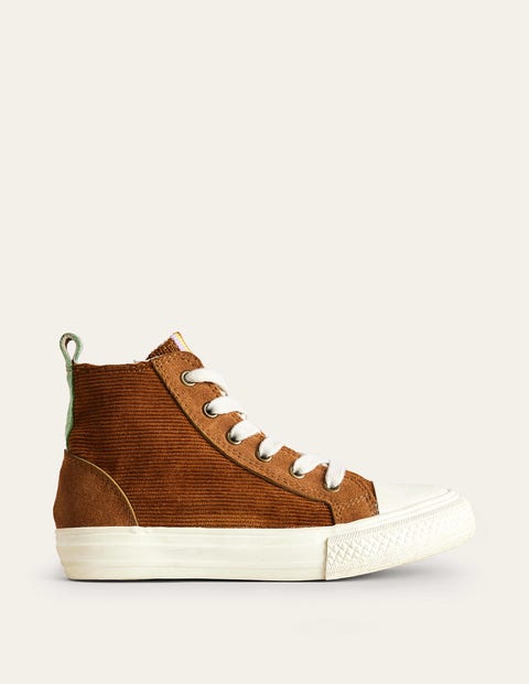 Boden Kids' Corduroy High Tops Brown Girls