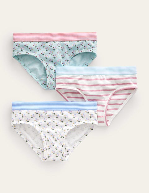 Johnnie B Kids' Underwear 3 Pack Ivory Posy Girls Boden