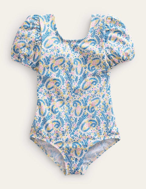 Jupe Bleue Imprimée Plage Pour Fille - Mini Boden - Taille 4/5 Ans - Coton 100% - Occasion En Très Bon état