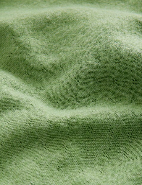 Stella - Pointelle Top (Green)