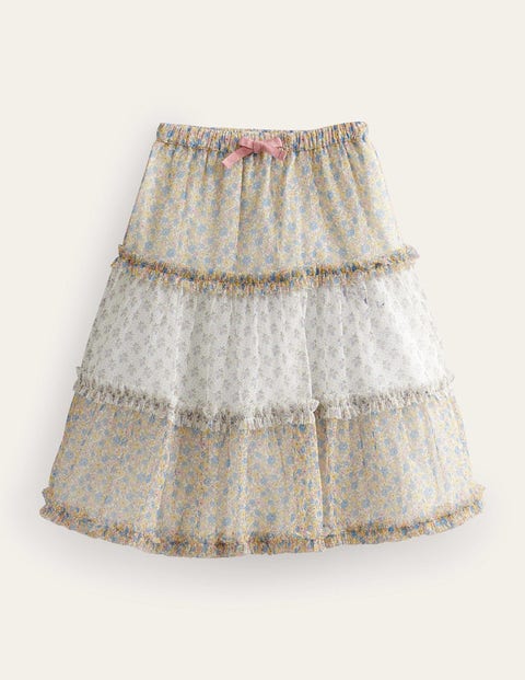 Mini Boden Kids' Tulle Midi Skirt Multi Vintage Pattern Girls Boden