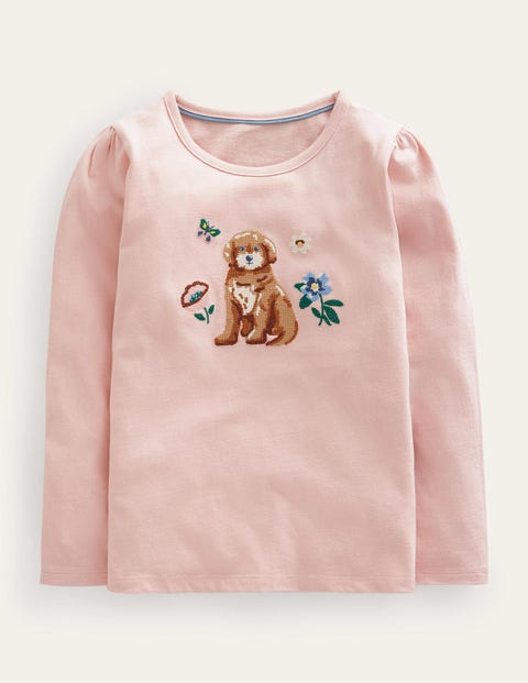 Embroidered T-Shirt Pink Girls Boden