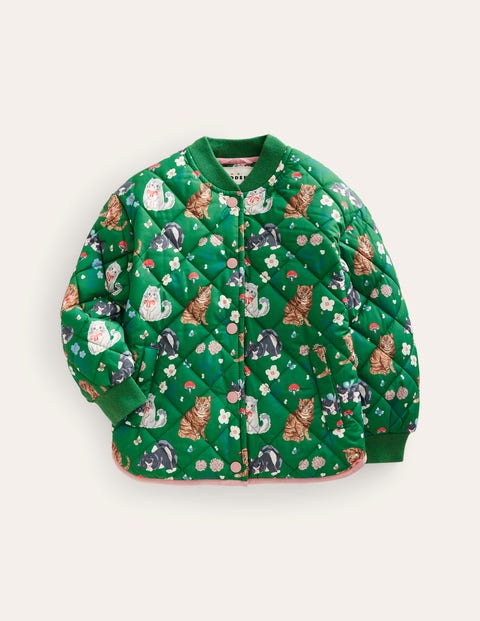 Printed bomber Jacket Green Girls Boden